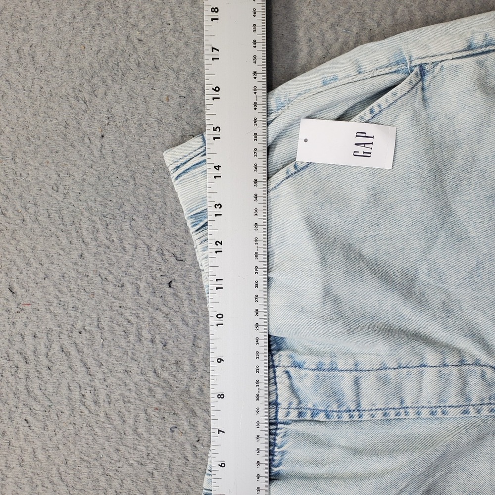 Gap Shorts Womens Small Blue Denim Ultra Soft Light Wash Elastic Waist Pull On - Picture 4 of 9